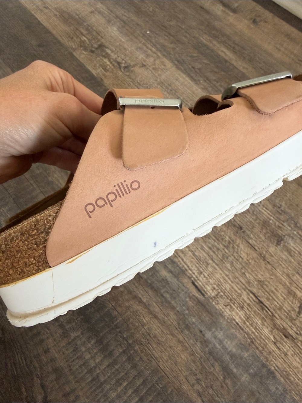 Papillio by Birkenstock EU40 (US 9) platform soft pink slip on sandal - Picture 3 of 12